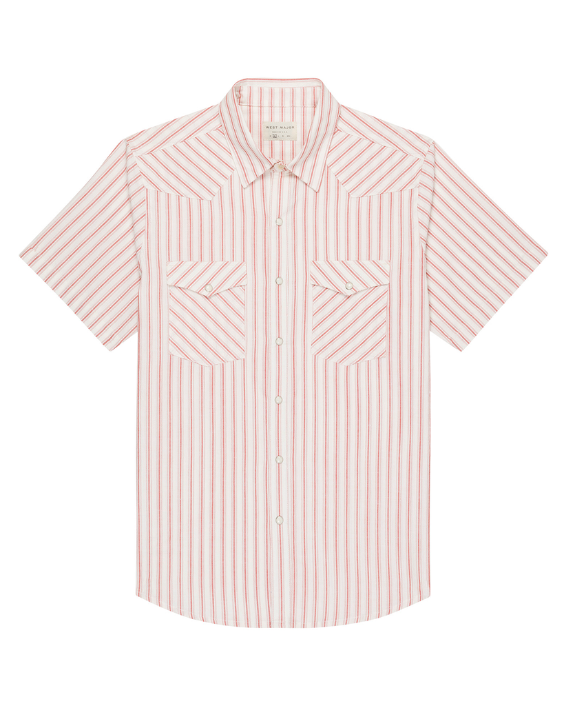 american made dress shirts Made-in-USA Thomas Mason Light Blue Butcher Stripe Poplin Shirt Made in America Pink Oxford Button Down Dress